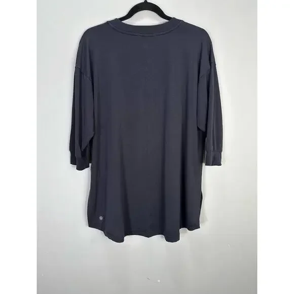 Athleta Women’s Tranquility Top Black Yoga Activewear Outdoor Shirt size Small - Picture 5 of 8